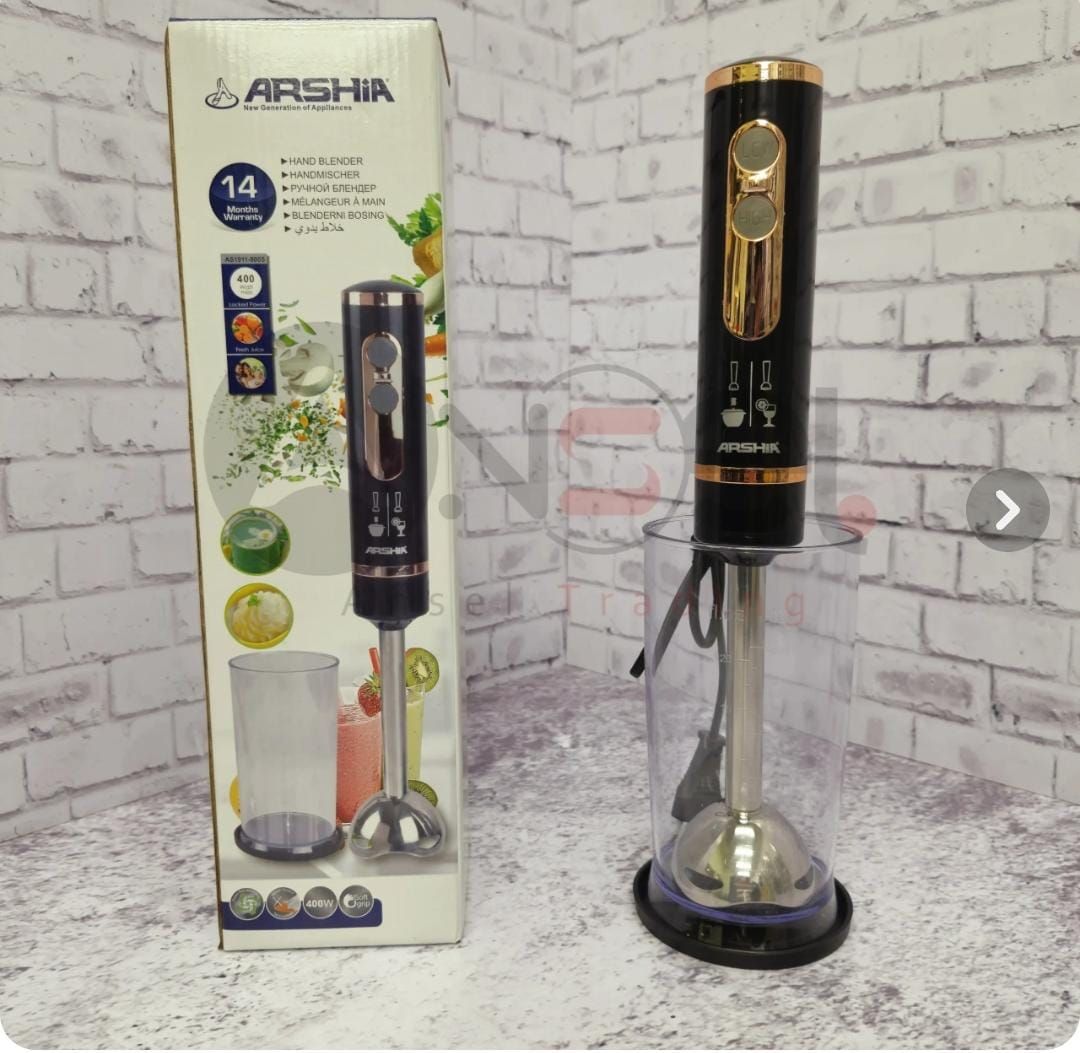 #گوشتکوب عرشیا لیوان دار ✅توان واقعی  400 وات ✅تعداد تنظیمات سرعت 2 تا ✅جنس تیغه ها استیل ضد زنگ ✅